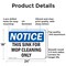 Signmission This Sink For Mop Cleaning Only, 24 in W x Rectangle, Aluminum OS-2PACK-NS-A-1824-L-18662 - alternate 6